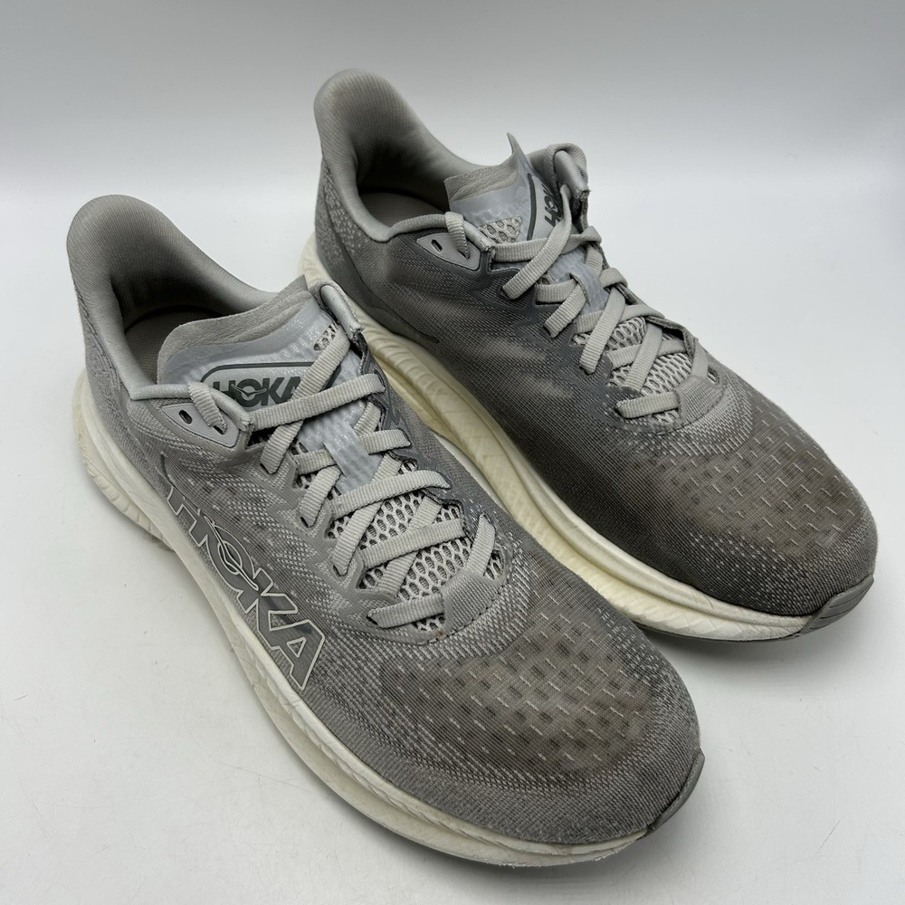 Hoka Sneakers Mens 9.5 D Gray Running Shoe Mach 6 Casual Athletic